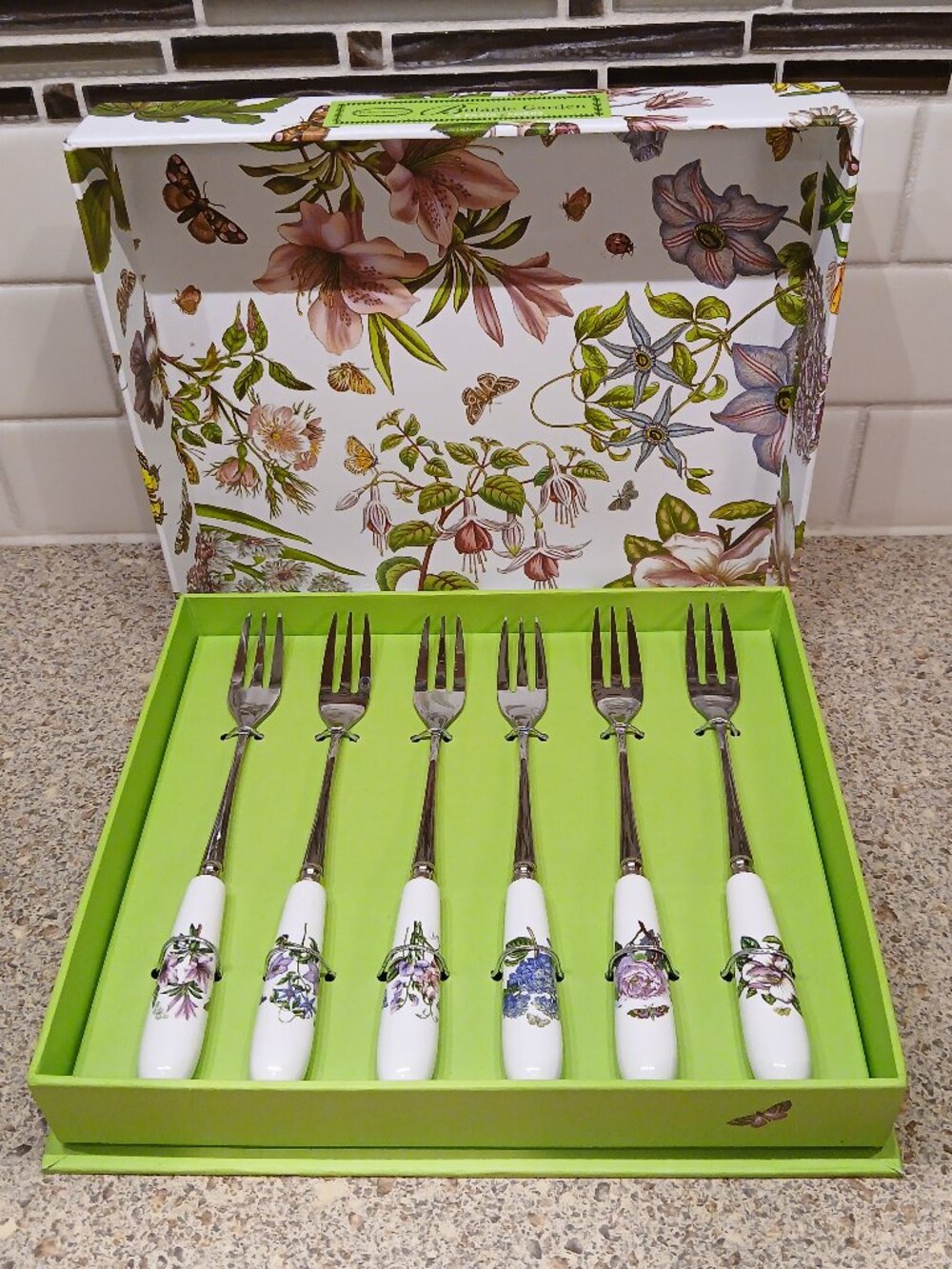 Portmeirion Botanic Garden Set of 6 Pastry Forks